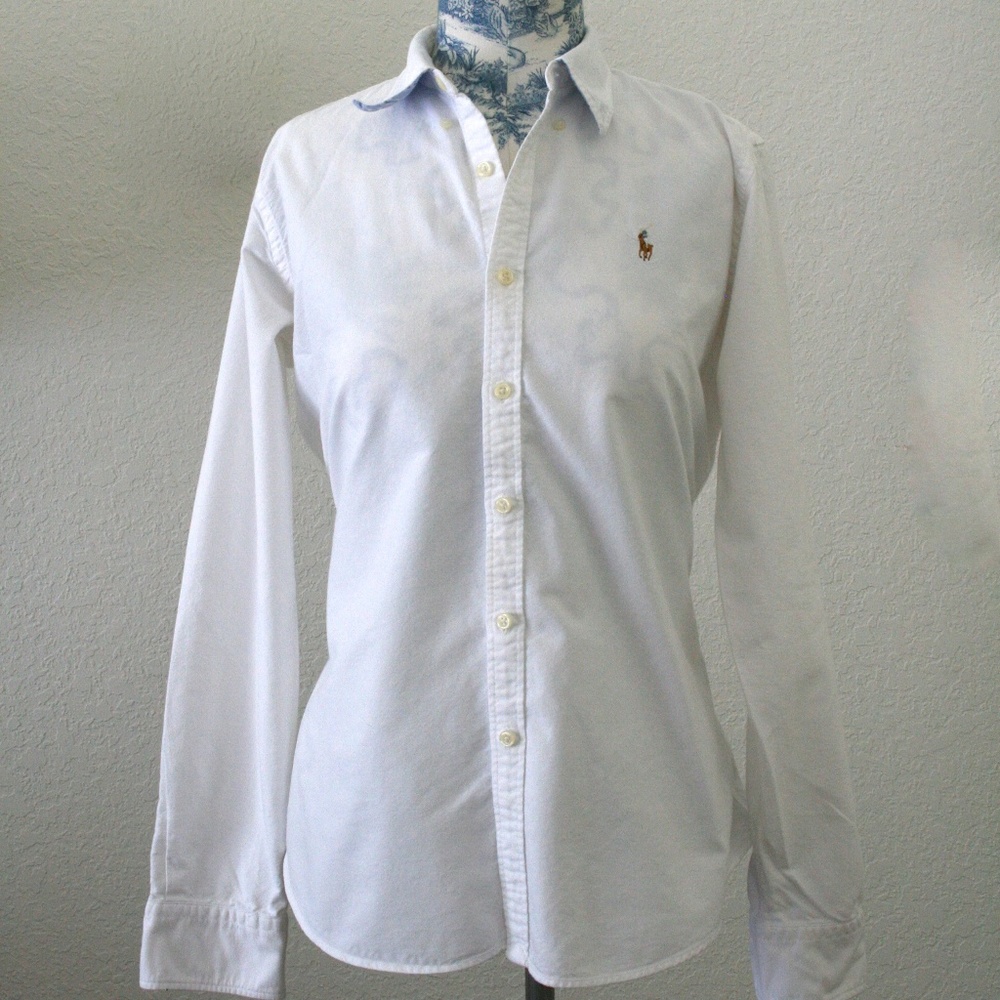 White Ralph Lauren Button Down Shirt